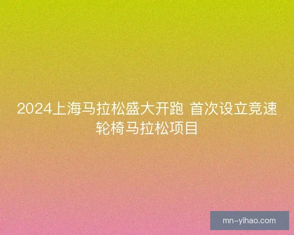 2024上海马拉松盛大开跑 首次设立竞速轮椅马拉松项目