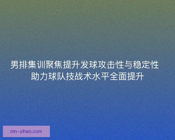 男排集训聚焦提升发球攻击性与稳定性 助力球队技战术水平全面提升 男排集训聚焦提升发球攻击性与稳定性 助力球队技战术水平全面提升