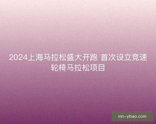 2024上海马拉松盛大开跑 首次设立竞速轮椅马拉松项目 2024上海马拉松盛大开跑 首次设立竞速轮椅马拉松项目